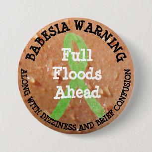 Button Babesia Humor Knapp