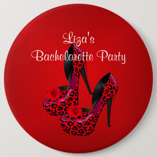 Button Bachelorette Party Red Black Shoe Knapp