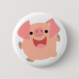 Button Badge för Cute Merry Tecknad Gris Knapp
