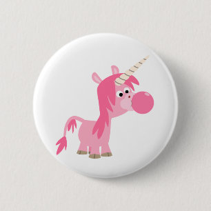 Button Badge för Cute Tecknad Bubble Gum Unicorn Knapp