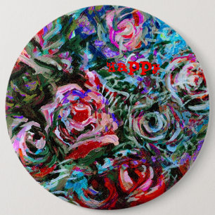 Button Badge lycklig Abstrakt Ro Knapp