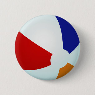 Button Beach Boll Roligt Rött vitt blått Orange Knapp