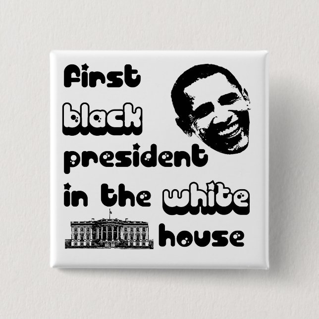 Button Black President White House Knapp (Framsida)