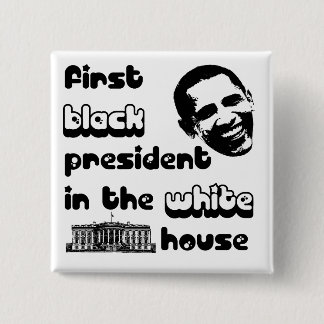 Button Black President White House Knapp