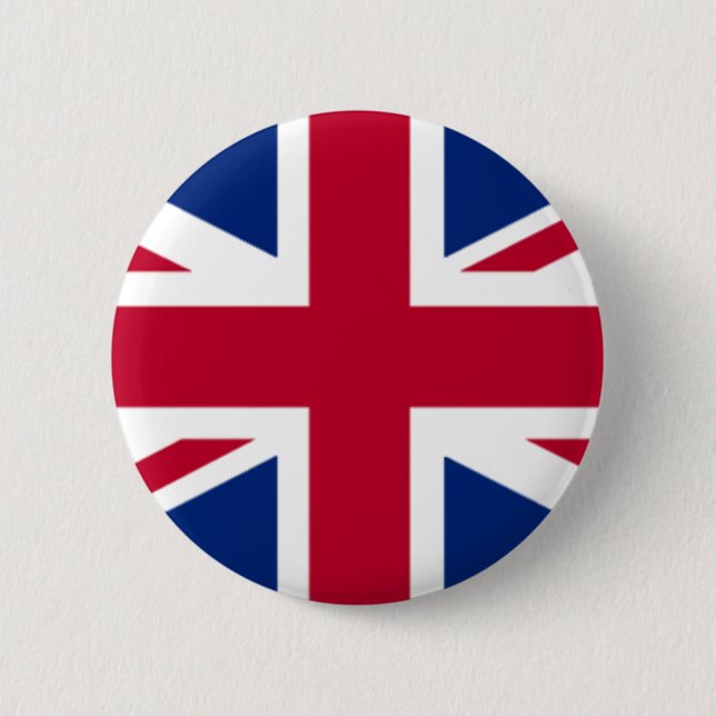 Button - British Flagga Knapp (Framsida)