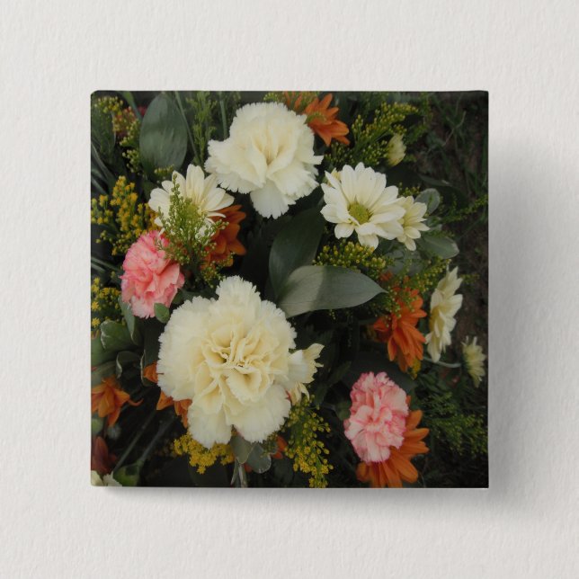Button Carnation Bouquet Knapp (Framsida)