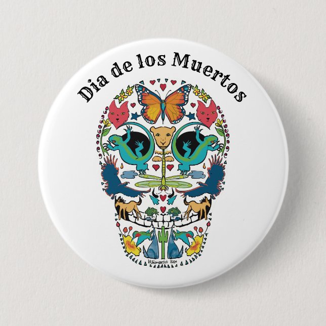 Button Celebrating Day of the dead Knapp (Framsida)