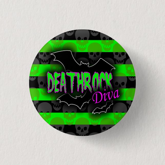 Button Deathrock Diva Knapp (Framsida)