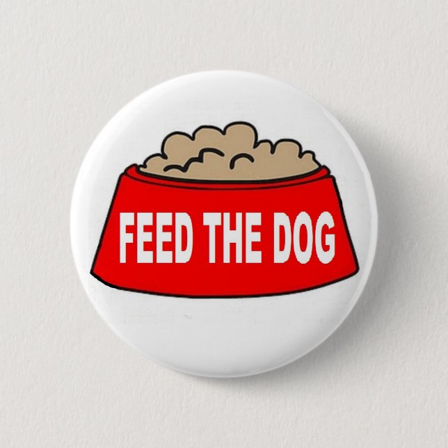 Button Food Bowl Red Matar Hund Knapp (Framsida)
