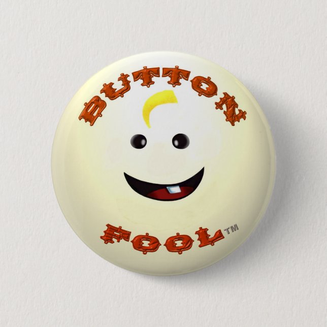 Button Fool standard round button Knapp (Framsida)