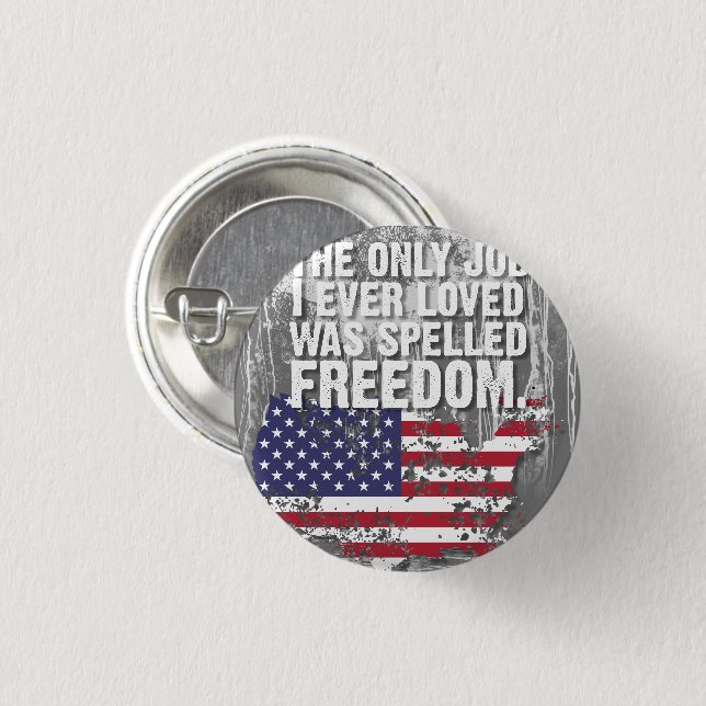 Button – Freedom Job Knapp (Framsida & baksida)