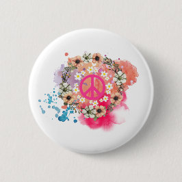 Button Hippie Knapp