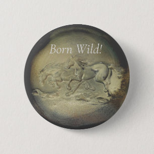 Button - Horses Born Vild Knapp