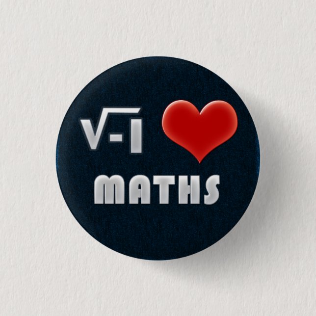 Button I LOVE MATHS Knapp (Framsida)