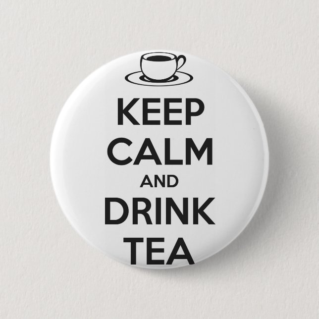 Button Keep Calm and Drink Tea Knapp (Framsida)