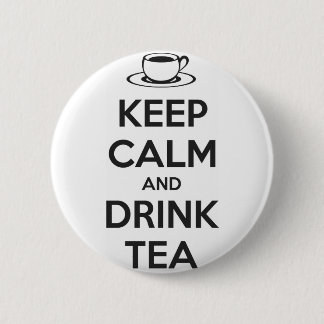 Button Keep Calm and Drink Tea Knapp