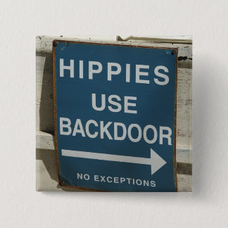 Button kvadrerar Hippiesanvändabakdörr Knapp
