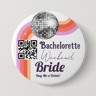 Button Last Disco Bachelorette Helg Knapp