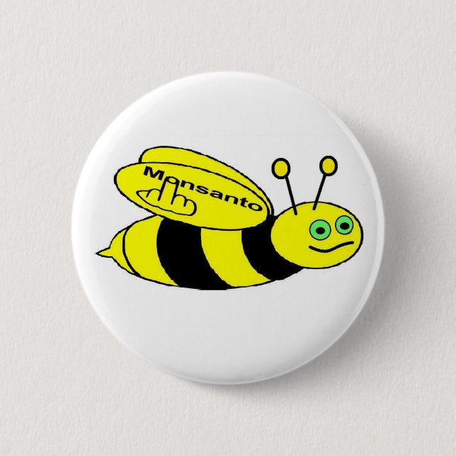 Button Monsanto Bee Flip Knapp (Framsida)
