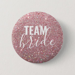 Button - Mulberry Glitter Fab Team Bride Knapp