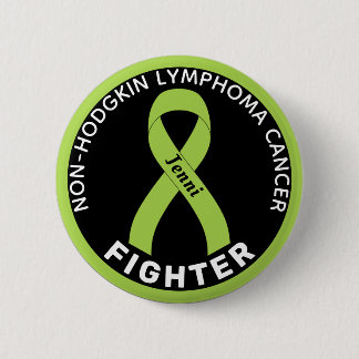Button non-Hodgkin Lymphoma Fighter Ribbon Black Knapp