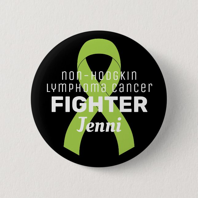 Button non-Hodgkin Lymphoma Ribbon Black Knapp (Framsida)