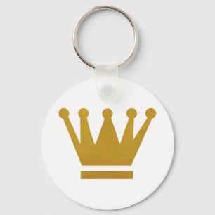 Button Nyckelring Golden Krona