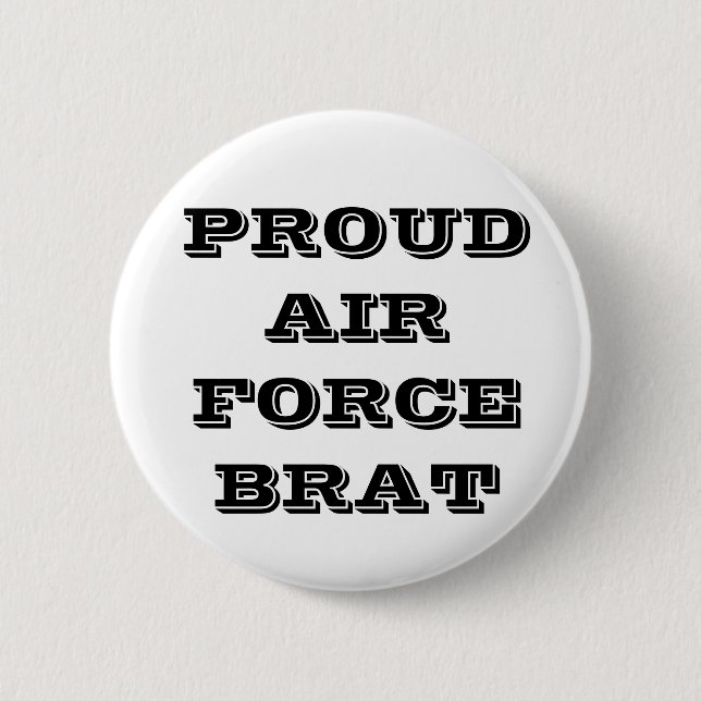 Button Proud Luft Force Brat Knapp (Framsida)