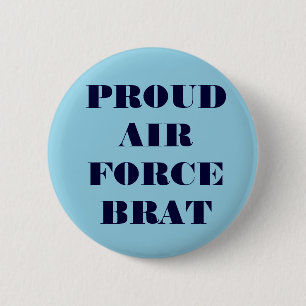 Button Proud Luft Force Brat Knapp