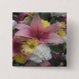 Button Rosa Lily Beauty Knapp