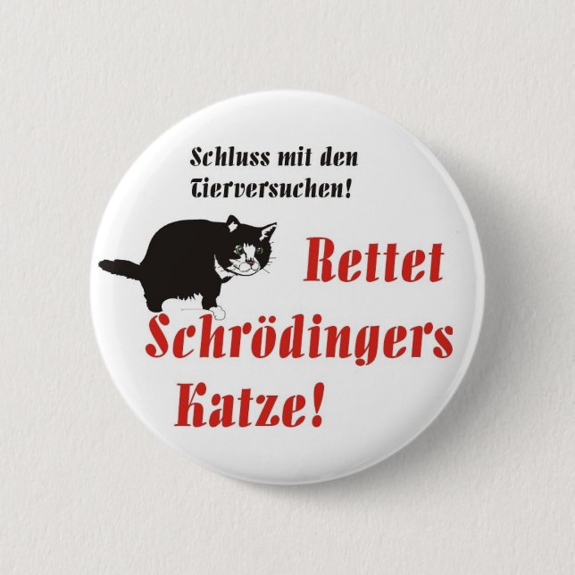 Button Schrödingers Katze Knapp (Framsida)