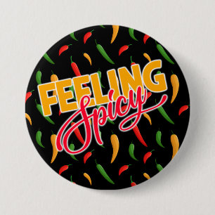 Button Spicy Chili Peppers Knapp