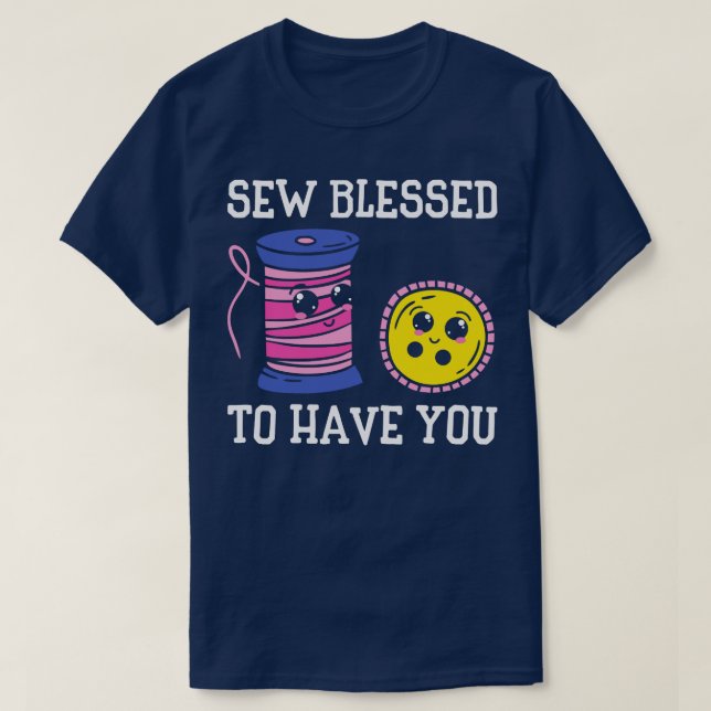 Button Thread Syskon Goals Big Brother Sister Pun T Shirt (Design framsida)