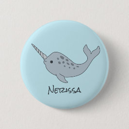 Button TuSkalad Narwhal Namn Knapp
