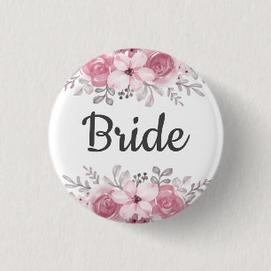 Button vår Blommigt bride bröllop Knapp