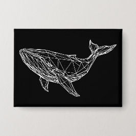 Button White Whale Minimalist Knapp