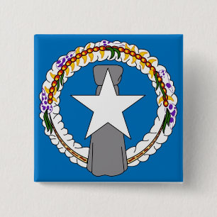 Button with Flagga Northern Mariana Islands Knapp