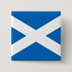 Button with Flagga of Scotland Knapp