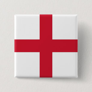 Button with Flagga of the England Knapp