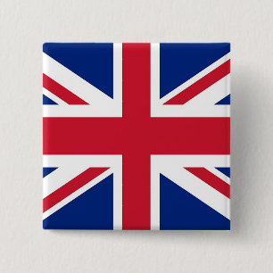 Button with Flagga of the United Kingdom Knapp