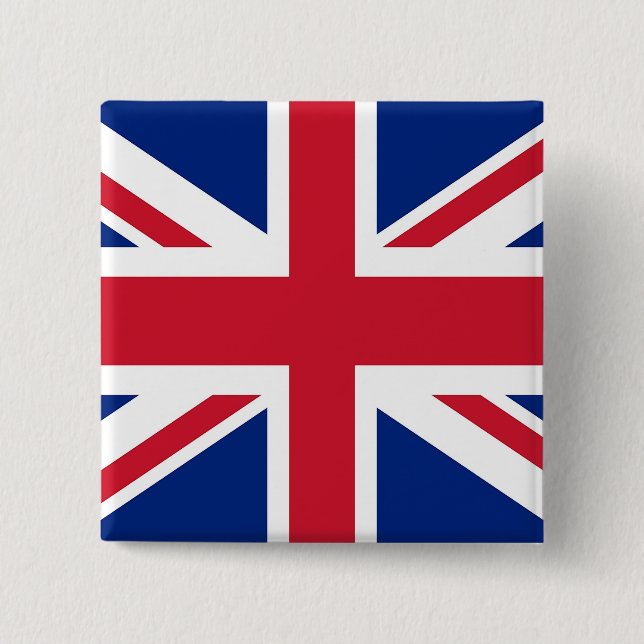 Button with Flagga of the United Kingdom Knapp (Framsida)