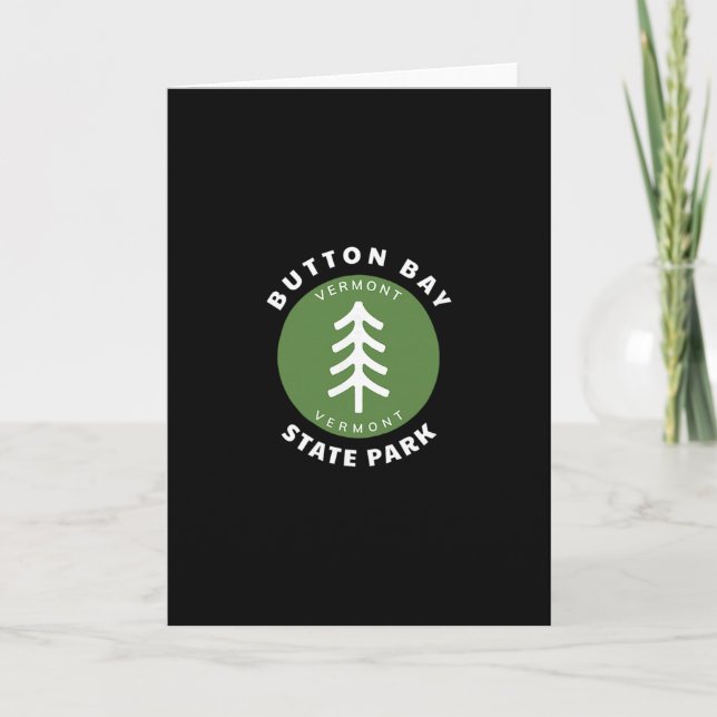 Button Y State Park Vermont Vt Skog Träd Dge  Kort (Framsida)