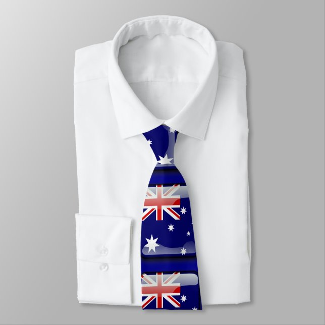 Buttonized flagga av Australien Slips (Bunden)
