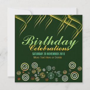Buttons Cords Party Birthday-inbjudan Inbjudningar