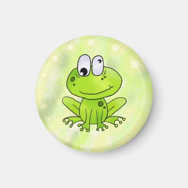 Buttons, lustiger Frosch Magnet (Framsidan)