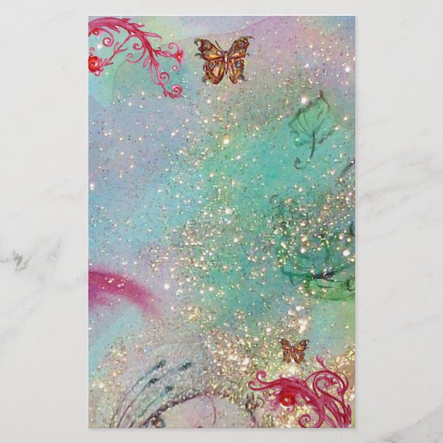 BUTTRYCKLIGEN I SPARKLES 2, blå röd rosa Brevpapper (Framsida)