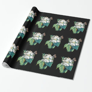 BUTTRYCKLIGEN PÅ VITBLOMMEN, BLOMMIGTEN PRESENTPAPPER