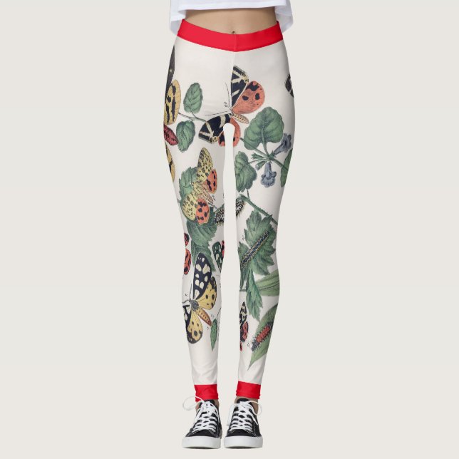 BUTTRYCKTA OCH LÖV TRYCKTA BÖR LEGGINGS (Framsida)