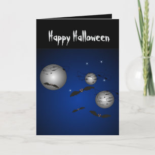 Buu Huu Ha en Fladderig Tid Halloween-kort Kort