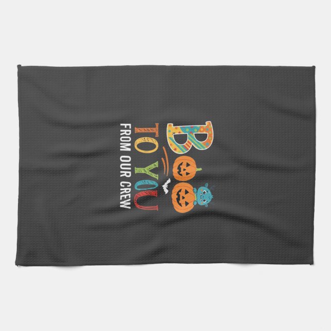 Buu Till Dig Halloween Besättning Design_1 Kökshandduk (Horisontell)